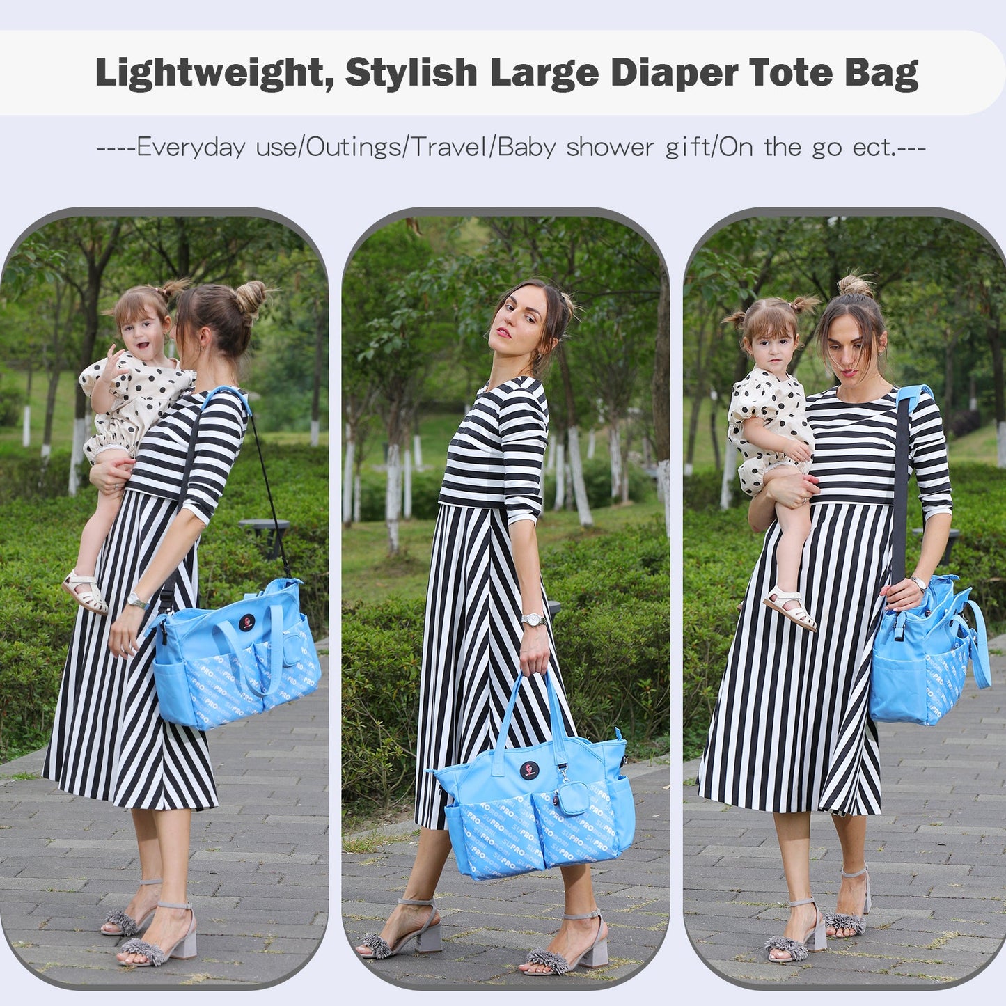 SUPROMOMI Diaper Bag Tote (Skyblue)