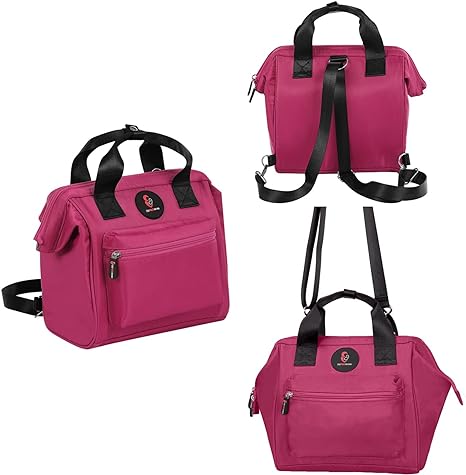 SUPROMOMI Small Diaper Bag Backpack (Violet Red)