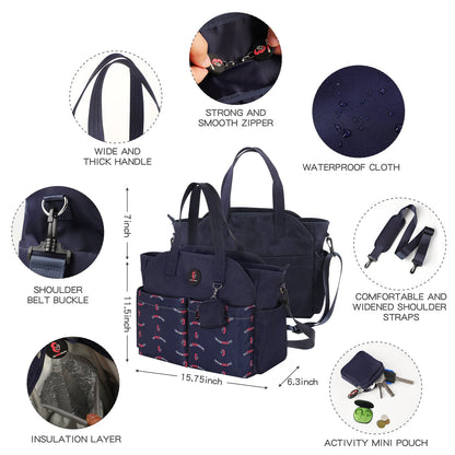 SUPROMOMI Diaper Bag Tote (Navyblue)