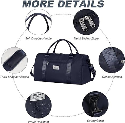 SUPROMOMI Large Travel Duffel Bag (Navyblue)